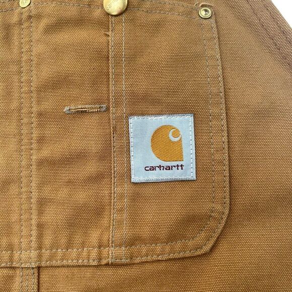 Carhartt Vintage Men's Quilted Lined Double Knee Overalls Brown Size 40 x 28 - Picture 4 of 13